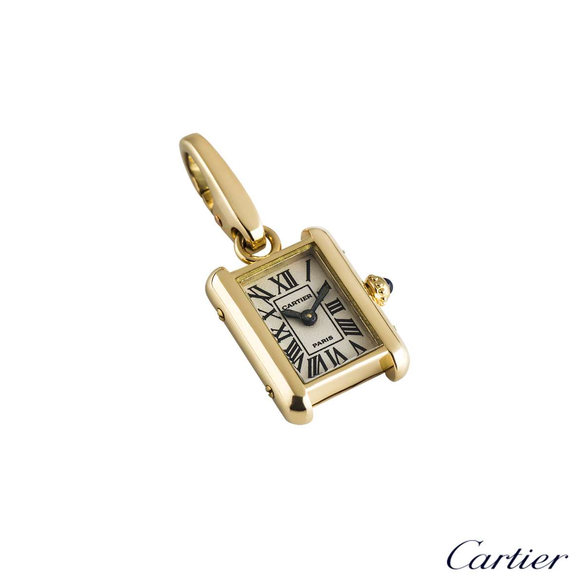 Cartier 18k Yellow Gold Tank Watch Charm